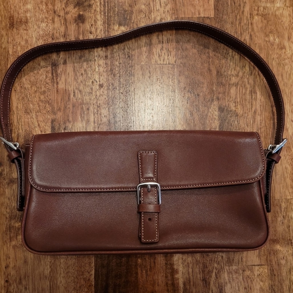 Coach Deep Burgundy/Wine Colored Leather Shoulder Bag